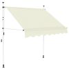 Manual Retractable Awning Stripes – Cream, 150 cm