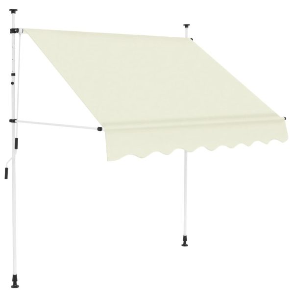 Manual Retractable Awning Stripes – Cream, 150 cm