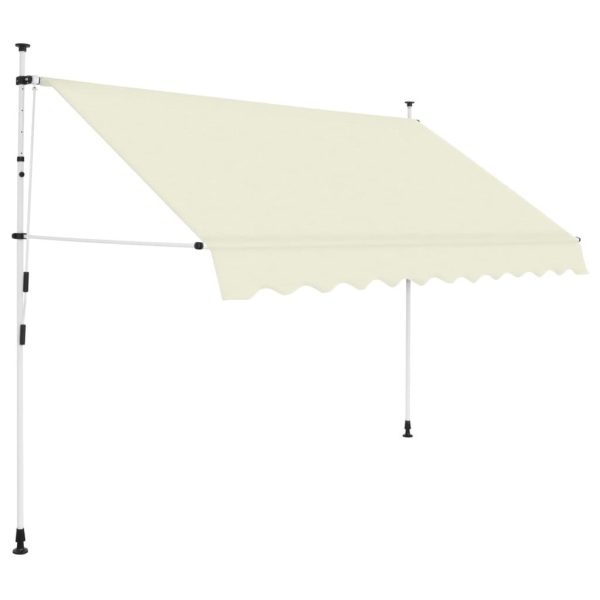 Manual Retractable Awning Stripes – Cream, 250 cm