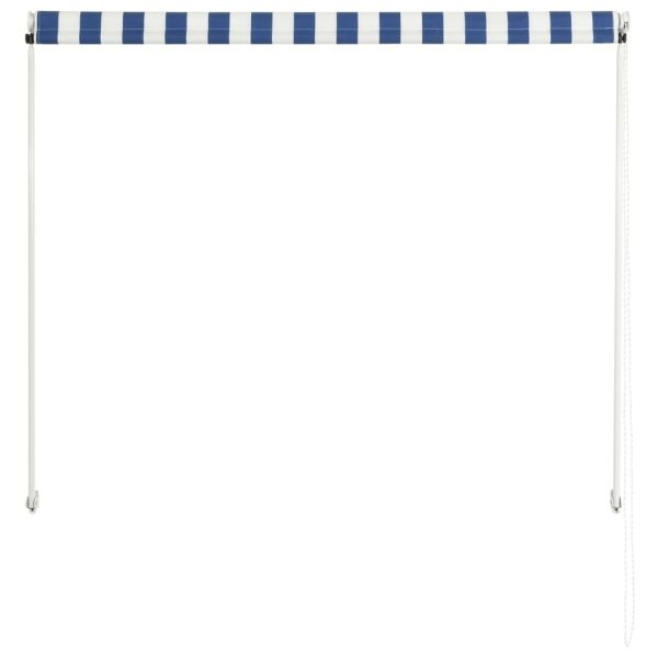 Retractable Awning – 150×150 cm, Blue and White