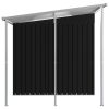 Garden Shed with Extended Roof Steel – 346x193x181 cm, Anthracite