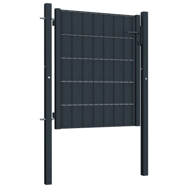 Fence Gate PVC and Steel Anthracite