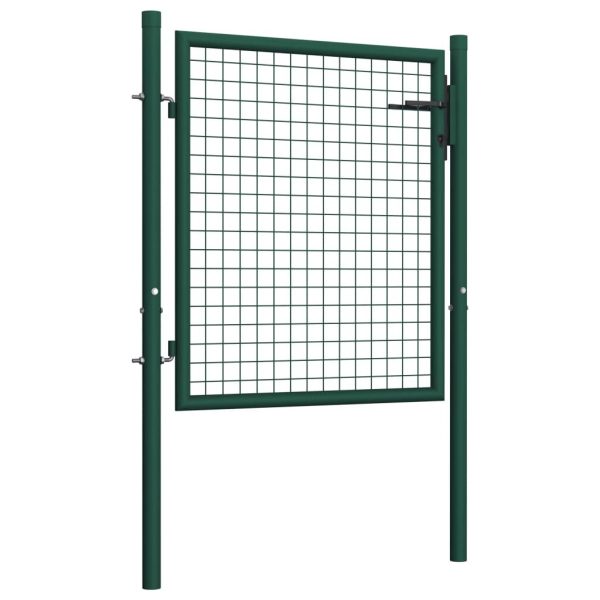 Fence Gate Steel Green – 100×75 cm