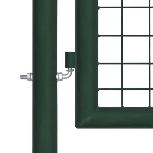 Fence Gate Steel Green – 100×125 cm