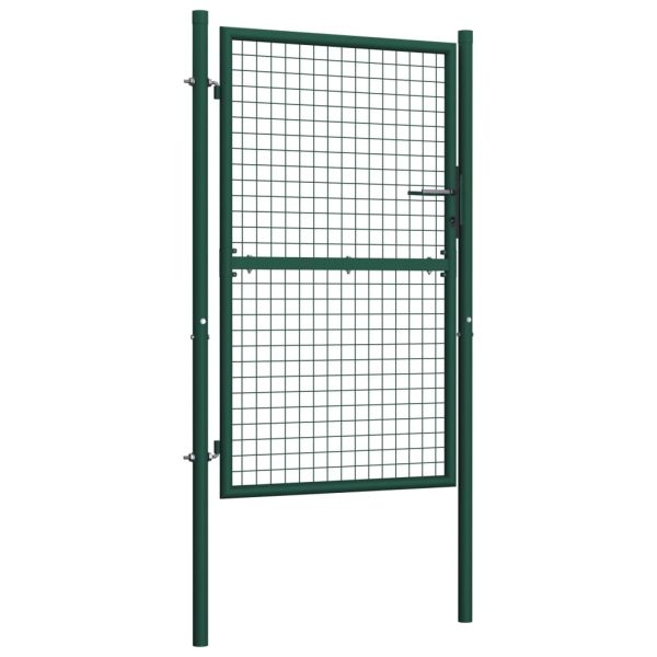 Fence Gate Steel Green – 100×150 cm
