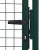 Fence Gate Steel Green – 100×200 cm