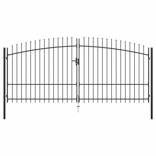 Double Door Fence Gate with Spear Top – 400×225 cm