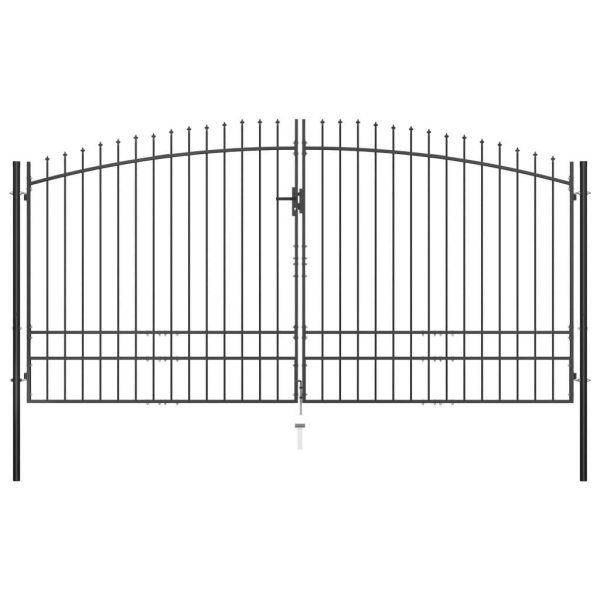 Double Door Fence Gate with Spear Top – 400×248 cm