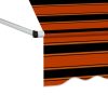 Manual Retractable Awning Orange and Brown – 200 cm