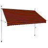 Manual Retractable Awning Orange and Brown – 250 cm