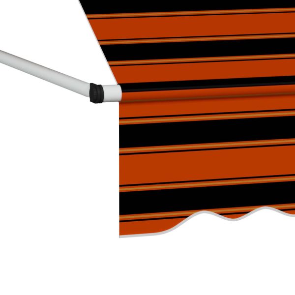 Manual Retractable Awning Orange and Brown – 250 cm