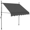 Manual Retractable Awning with LED – 200 cm, Anthracite