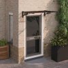 Door Canopy Black Polycarbonate – 122×90 cm