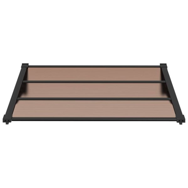 Door Canopy Black Polycarbonate – 122×90 cm