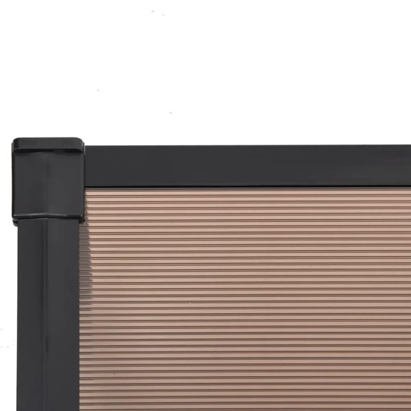 Door Canopy Black Polycarbonate – 122×90 cm