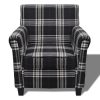 Sofa Chair with Cushion Black Fabric