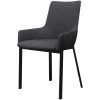 Dining Chairs 2 pcs Dark Grey Fabric