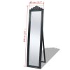 Free-Standing Mirror Baroque Style 160×40 cm – Black