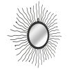Wall Mirror Sunburst Black – 60 cm