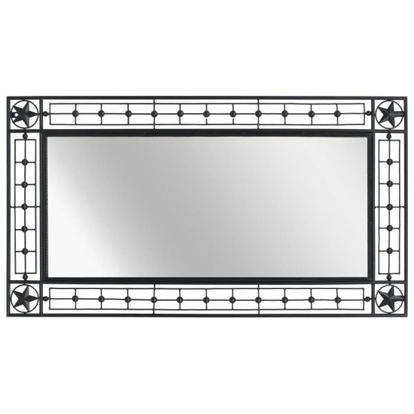 Wall Mirror Rectangular Black – 60×110 cm