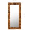 Wall Mirror Solid Reclaimed Wood – 60×120 cm