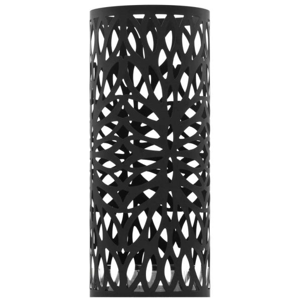 Square Umbrella Stand Storage Holder Walking Stick Steel 48.5 cm – Black, Pattern 7