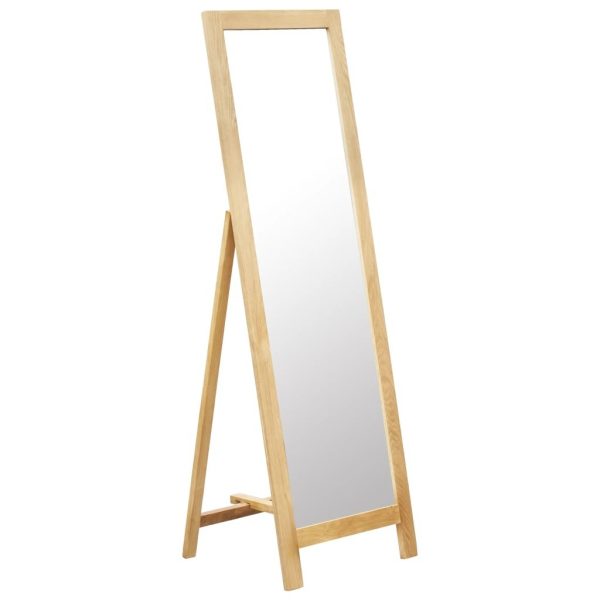 Freestanding Mirror 48×46.5×150 cm Solid Oak Wood