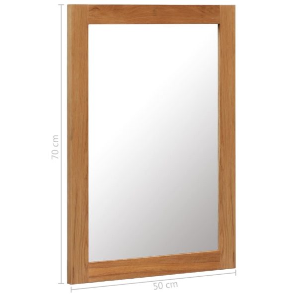 Mirror Solid Oak Wood – 50×70 cm