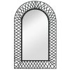 Garden Wall Mirror Arched Black – 50×80 cm