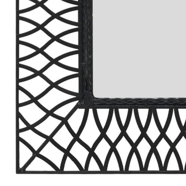 Garden Wall Mirror Arched Black – 60×110 cm