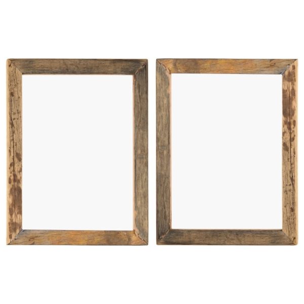 Photo Frames 2 pcs Solid Reclaimed Wood and Glass – 50×60 cm