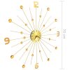 Wall Clock Metal – 70 cm, Gold With Number