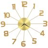 Wall Clock Metal – 50 cm, Gold