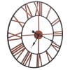 Wall Clock Metal – 58 cm, Red