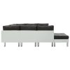 Trentham Sectional Sofa Faux Leather White