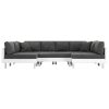 Trentham Sectional Sofa Faux Leather White