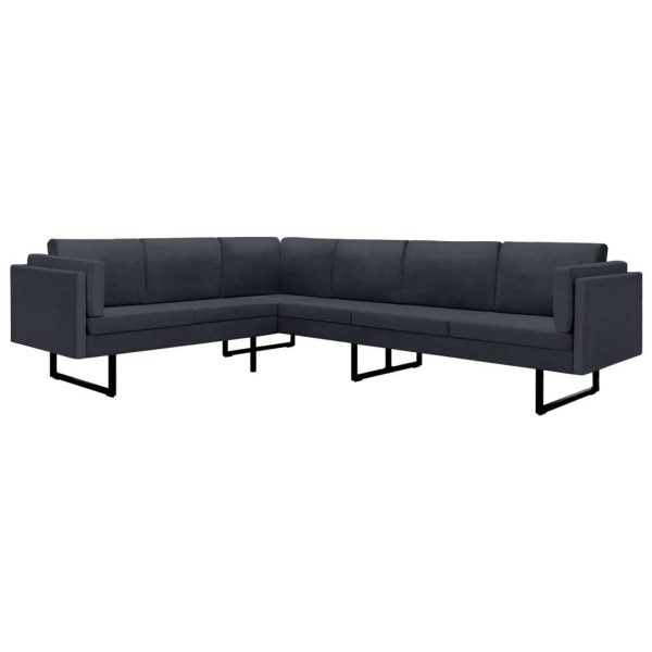 Allison Corner Sofa Dark Grey Fabric