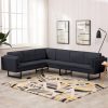 Allison Corner Sofa Dark Grey Fabric