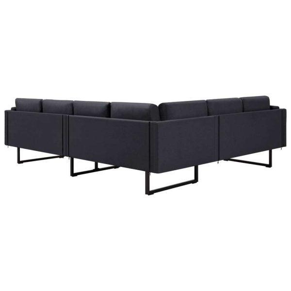 Allison Corner Sofa Dark Grey Fabric