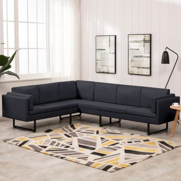 Allison Corner Sofa Dark Grey Fabric