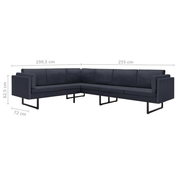 Allison Corner Sofa Dark Grey Fabric