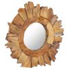 Wall Mirror Teak Round – 40 cm