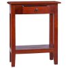 Console Table Classical Brown 60x30x75 cm Solid Mahogany Wood