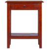 Console Table Classical Brown 60x30x75 cm Solid Mahogany Wood