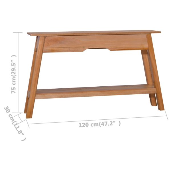 Console Table 120x30x75 cm Solid Mahogany Wood