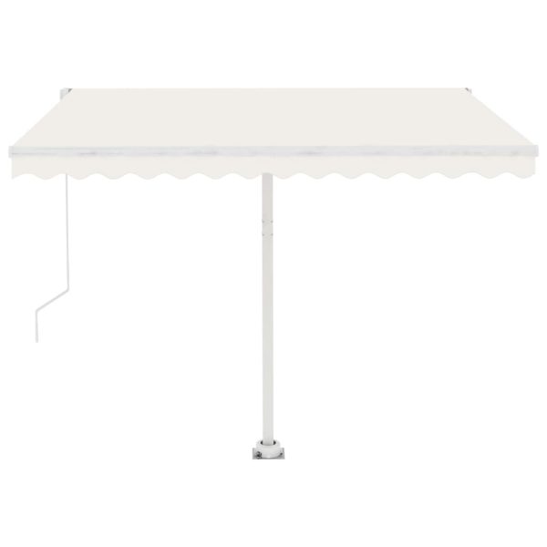 Freestanding Manual Retractable Awning – 300×250 cm, Cream