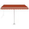 Freestanding Manual Retractable Awning – 300×250 cm, Orange and Brown