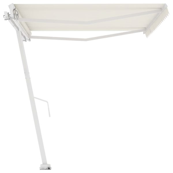 Freestanding Manual Retractable Awning – 400×300 cm, Cream