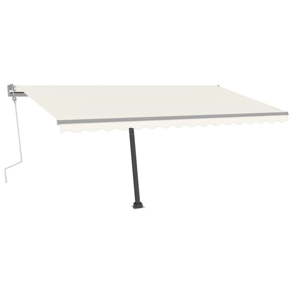 Freestanding Manual Retractable Awning – 400×300 cm, Cream