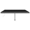 Manual Retractable Awning with LED – 500×300 cm, Anthracite